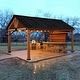 preview thumbnail 1 of 7, Outsunny 13' x 11' Wood Framed Gazebo with Steel Hardtop Roof, Double Vented Canopy Outdoor Shelter for Patio, Garden, Lawn