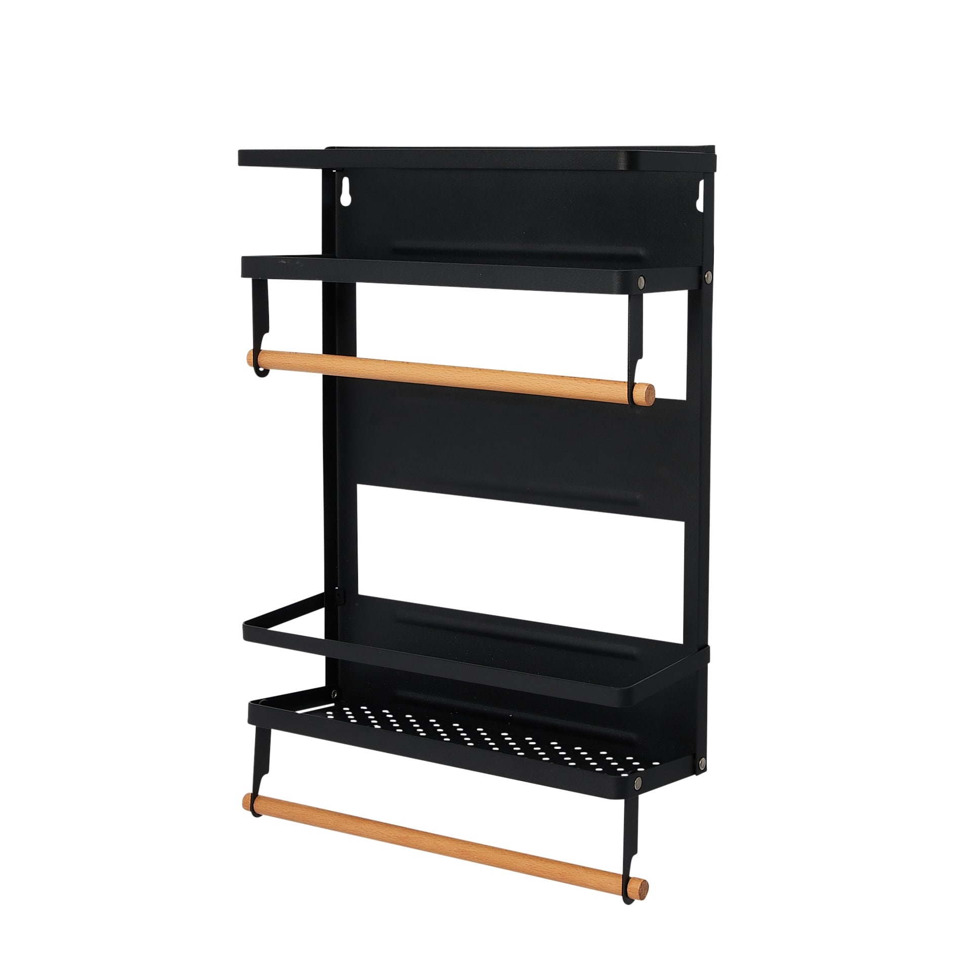 Household Essentials Metal Magnetic Organizer with Paper Towel Holder 12.6 L x 4.5 W x 18.3 H