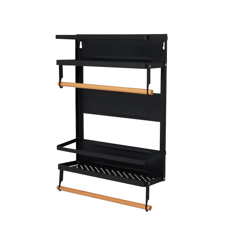 Household Essentials Metal Magnetic Organizer with Paper Towel Holder - 12.6"L x 4.5"W x 18.3"H