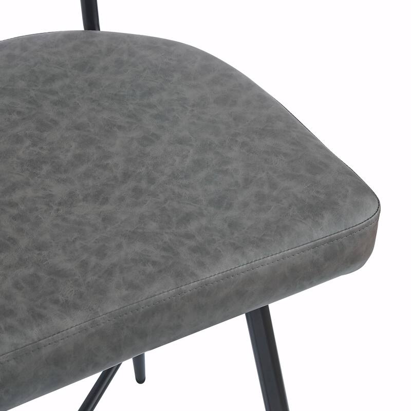 26" Retro Swivel Counter Stools Set of 2, with Iron Frame, PU Cushion & Footrest