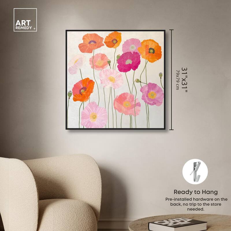 Sunset Poppy Chorus II Canvas by Art Remedy
