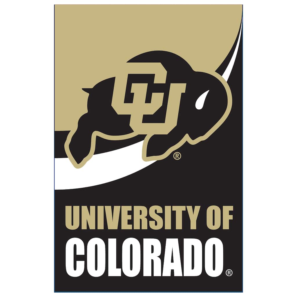 University of Colorado Burlap Flag House Size