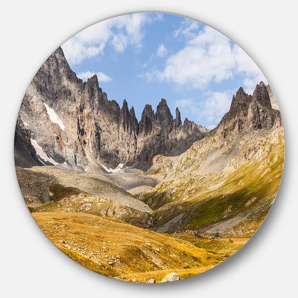 Designart 'Hills and Valleys in Golden Morning' Landscape Photo Round