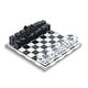 preview thumbnail 1 of 2, Curata Black and White Acrylic Chess Set with Geometric Chessmen