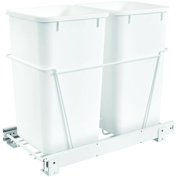 RevAShelf RV Series Bottom Mount Double Bin Trash Can with Bed Bath