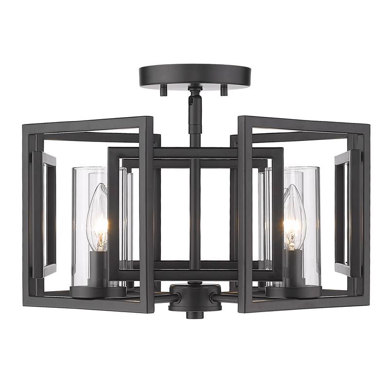 Golden Lighting 6068-FM Marco 4 Light 16" Wide Semi-Flush Ceiling