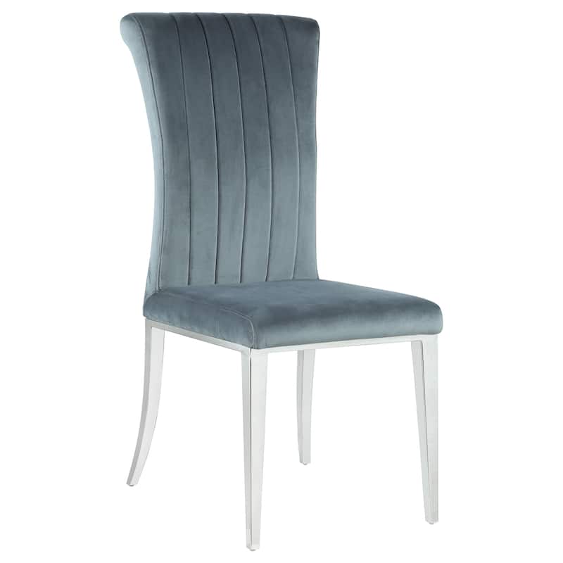 Beaufort Steel Grey Upholstered Dining Side Chair (Set of 2)