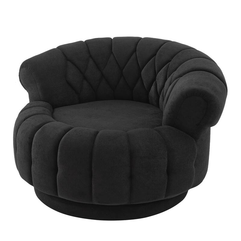 360° Swivel Accent Chair - Modern Barrel Club Chair for Living Room, Bedroom, Office Seating