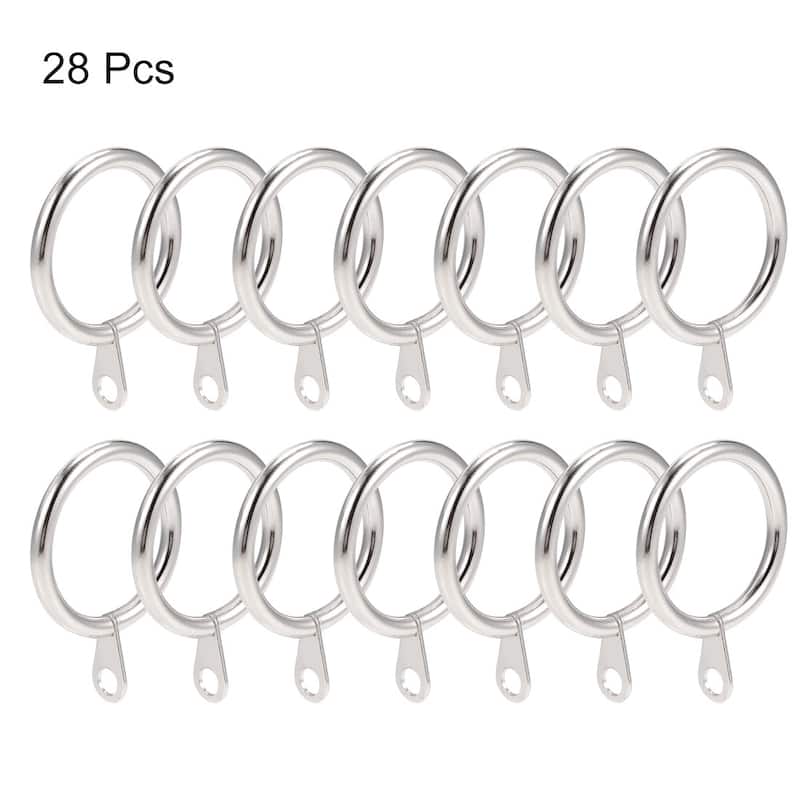 Curtain Rings, Metal Drapery Ring for Curtain Rods, 28 Pcs