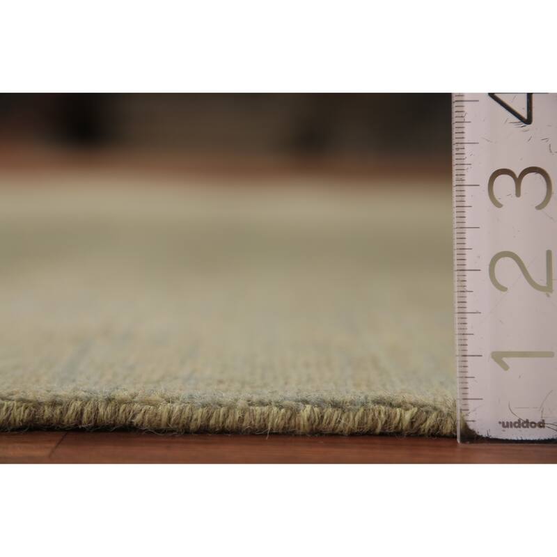 Gabbeh Oriental Rug Handmade Tribal Green Wool Carpet - 5'0" x 6'8"