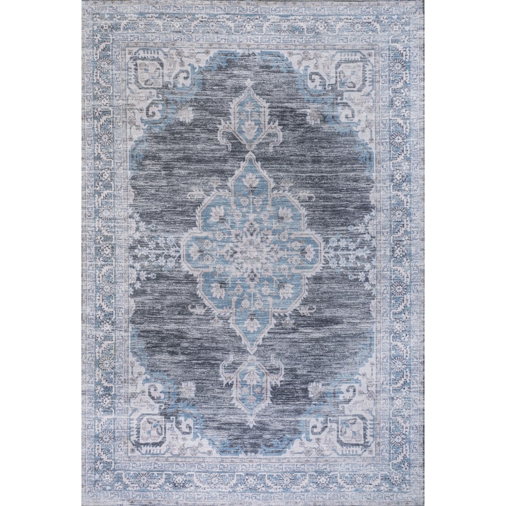 JONATHAN Y Chapell Cottage Medallion Machine-Washable Area Rug