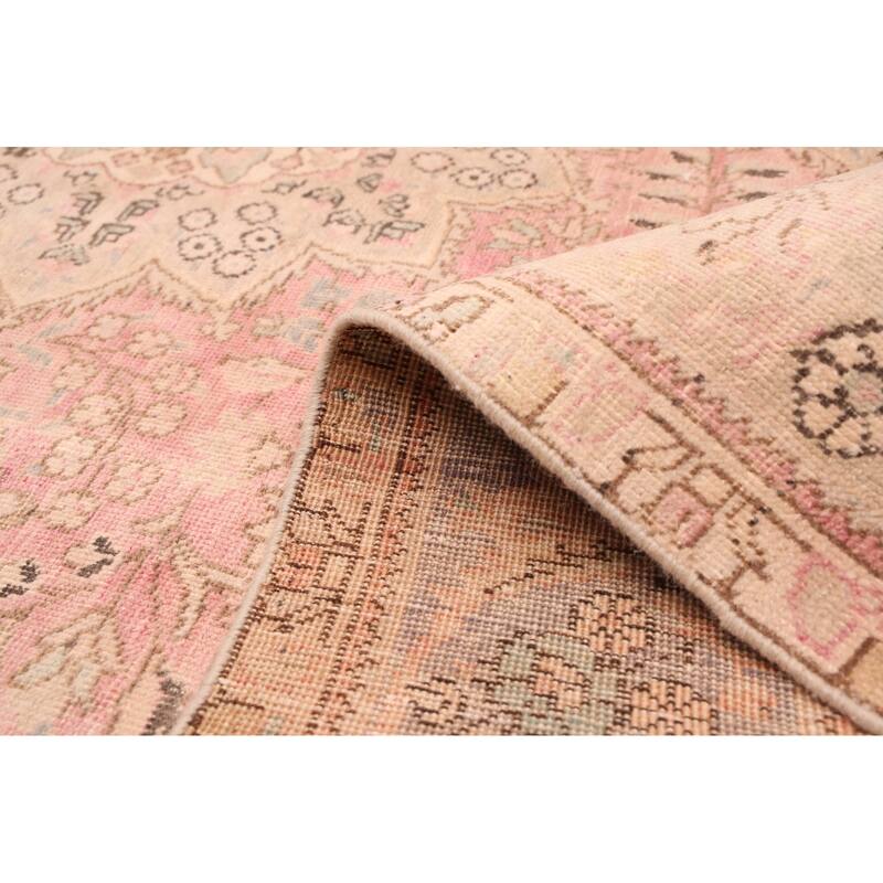 ECARPETGALLERY Hand-knotted Antalya Vintage Pink Wool Rug - 6'5 x 9'3