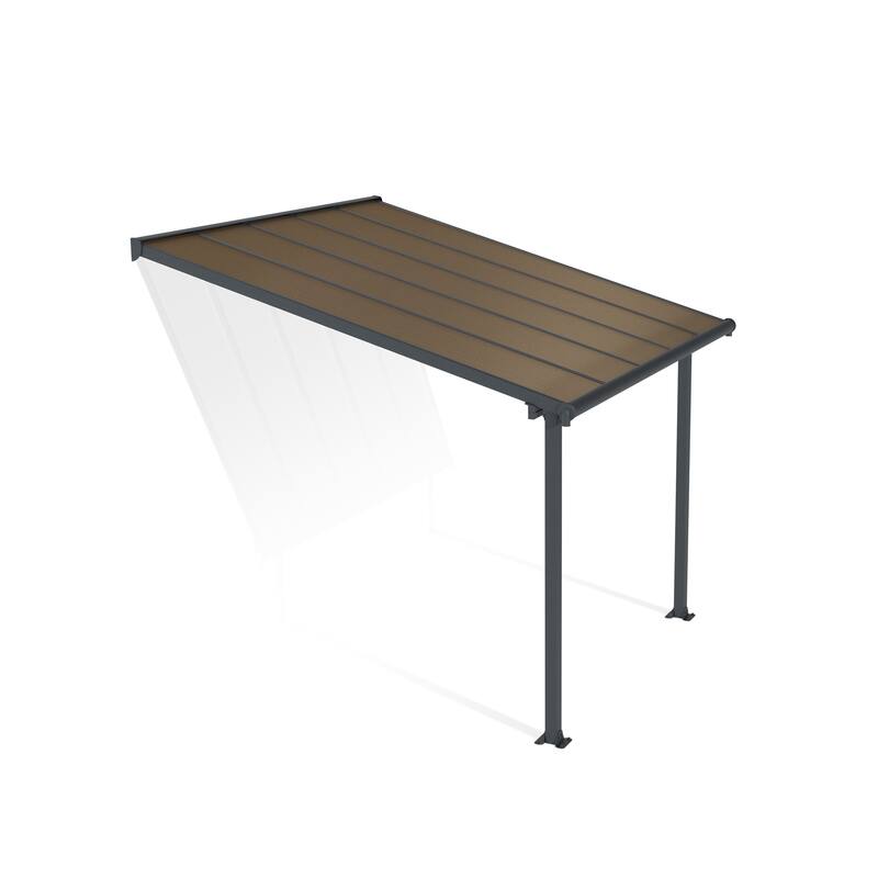 Olympia 10 ft. Gray/Bronze Aluminum Patio Cover
