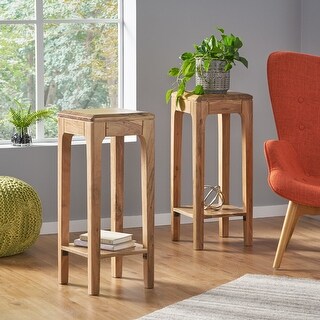 Haralson Indoor Acacia Wood Handcrafted Plant Stand by Christopher Knight Home