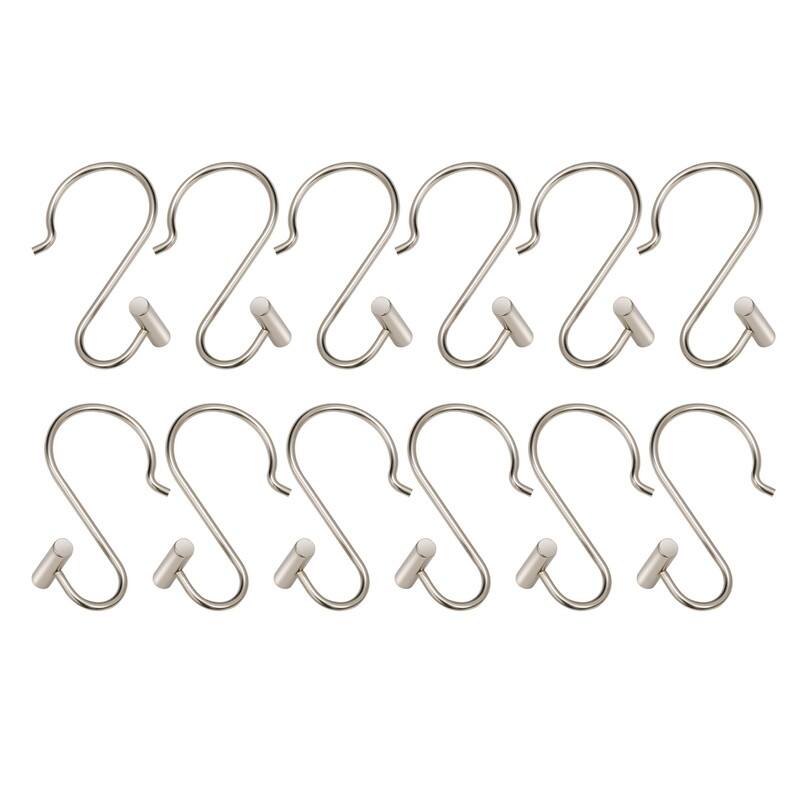 Utopia Alley Shower Rings Hooks, Shower Curtain Rings Hooks for Bathroom, Rust Resistant Shower Curtain Hooks Rings, Set of 12