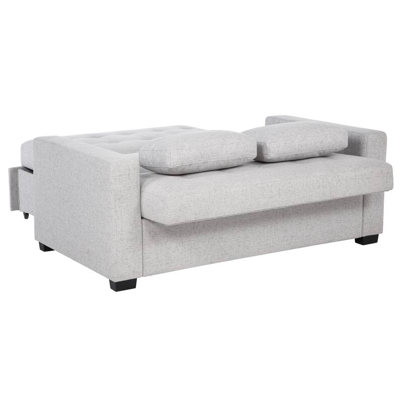 Drina Full Size Pull Out Sofa Bed Grey
