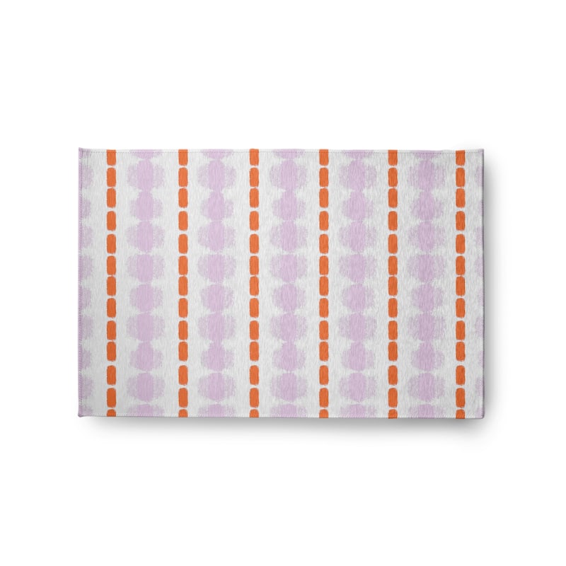 Watercolor Stripe Spring Chenille Rug - Purple-Orange - 2' x 3'