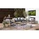 preview thumbnail 10 of 8, WyndenHall Luna Contemporary 4 Piece Outdoor Conversation Set in Slate Grey Polyester Fabric Slate Grey