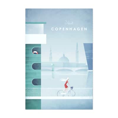 Copenhagen Denmark Illustrations Architecture Art Print/Poster - Bed ...