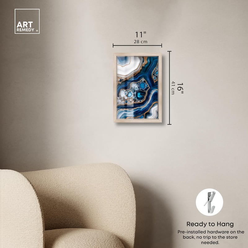 Azure Alveoli I Shadowbox by Art Remedy