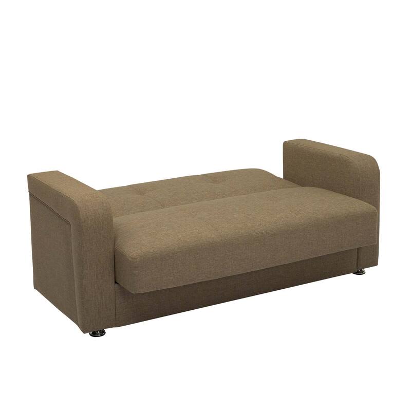 Collection Upholstered Convertible Loveseat With Storage