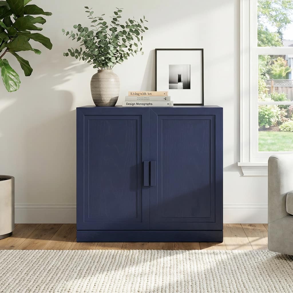 Accent Cabinet Freestanding 2-Door Storage Cabinet with Adjustable Shelves Sideboard Buffet Pantry Cabinet