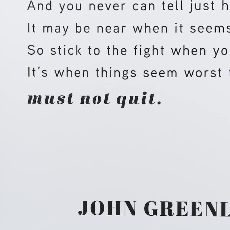 Don't Quit Framed Art Print