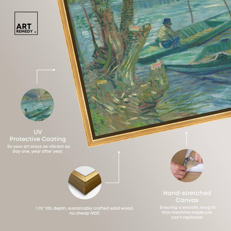 Fishing in Spring Canvas by Art Remedy