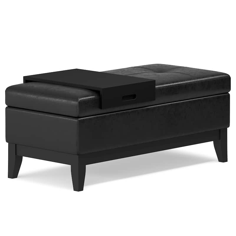 WYNDENHALL Jackson 42 inch Wide Rectangle Storage Ottoman