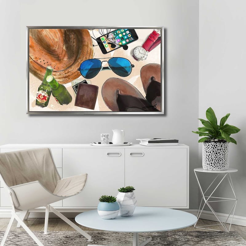 "His Beach Day" by Jodi Print on Floating Canvas