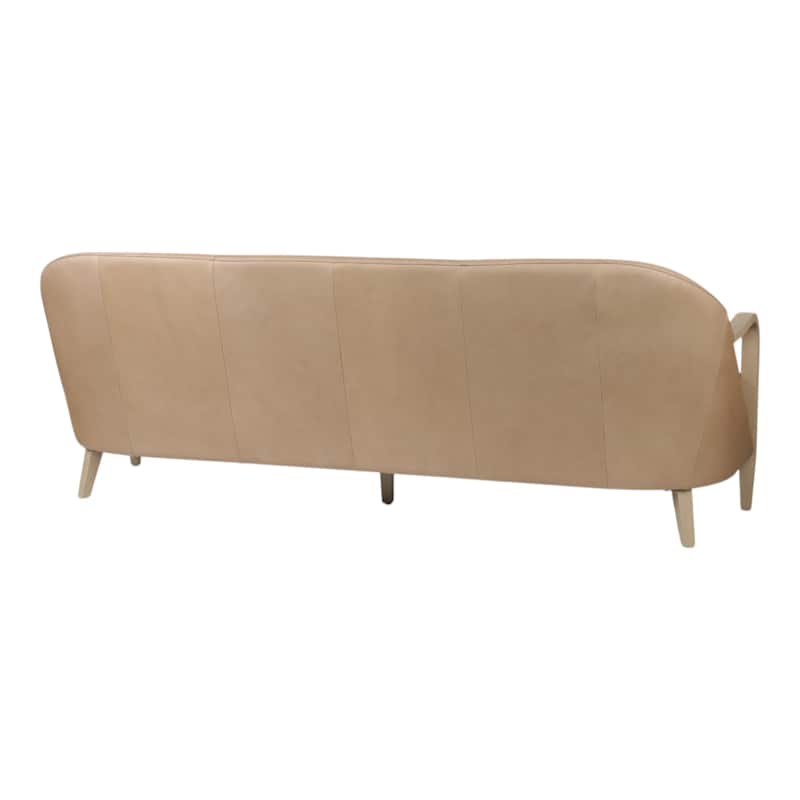 Fabric Sofa Couch Loveseat Combo Arms Mid-Century Design - 33" Tan - 87" x 30" x 32.5"