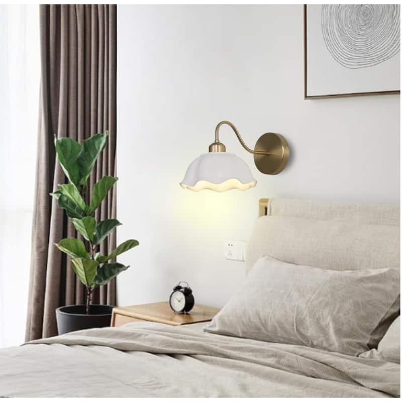 2 Pack bulb lights bronze light fixture glass, metal wall lights