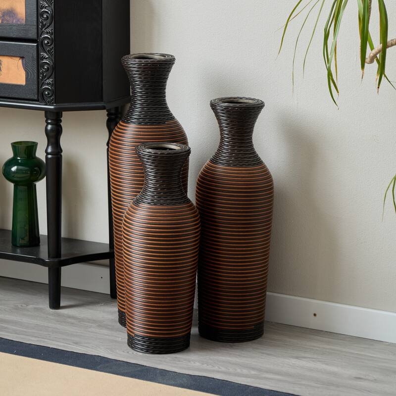 Desktop Vase, Classic Floor Vase, High Independent Flower Stand, Artificial Vine Vase, Decoration Flower Stand Set of 3