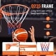 preview thumbnail 6 of 9, Orange Heavy Duty Q235 Wall Door Mounted Basketball Hoop with Nylon Net Perfect to Indoor or Outdoor Use