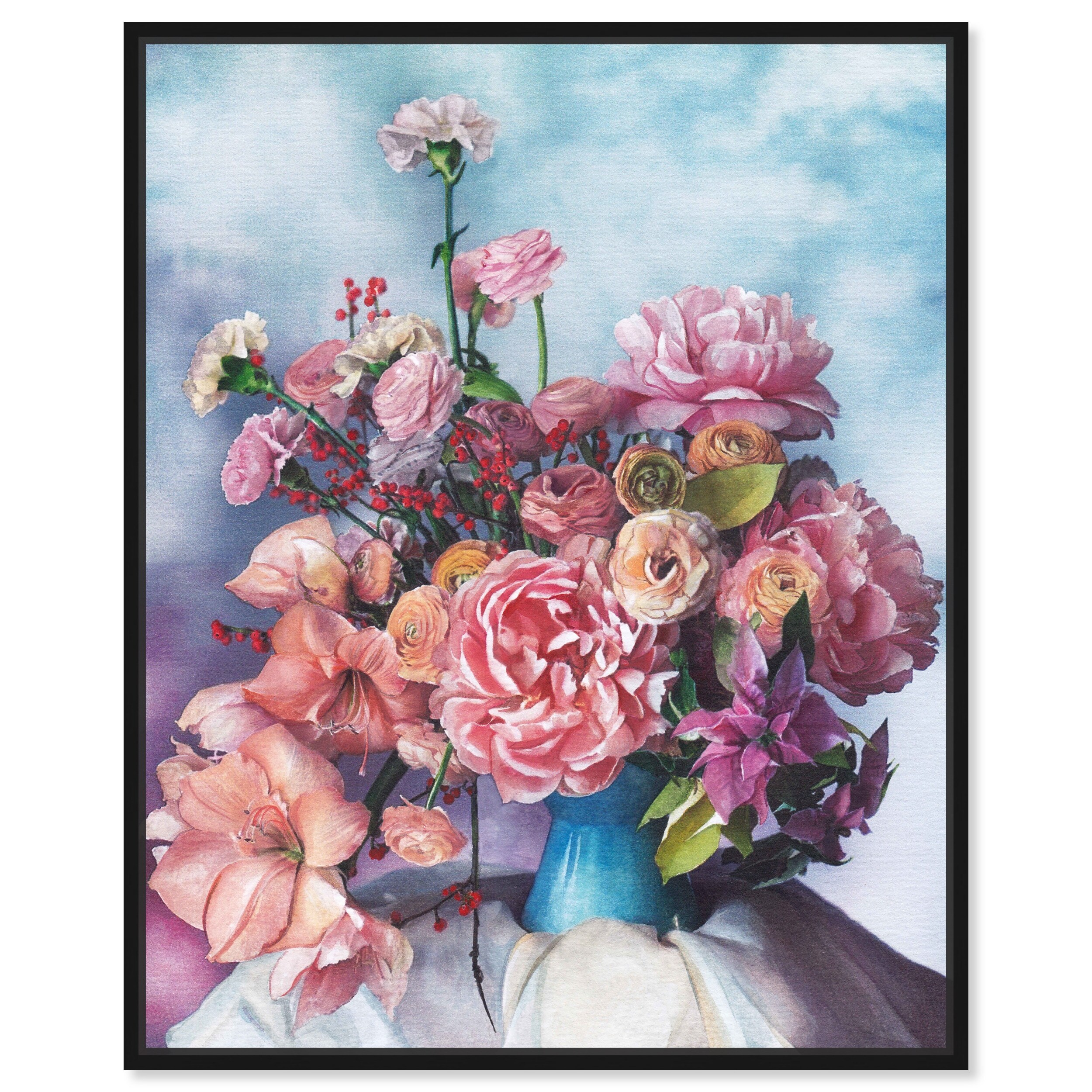 Oliver Gal 大きい 76x76cm Blue Flower Scent キャンバスアート Amazon.com: The Oliver Gal Artist Co. Fashion and Glam Wall