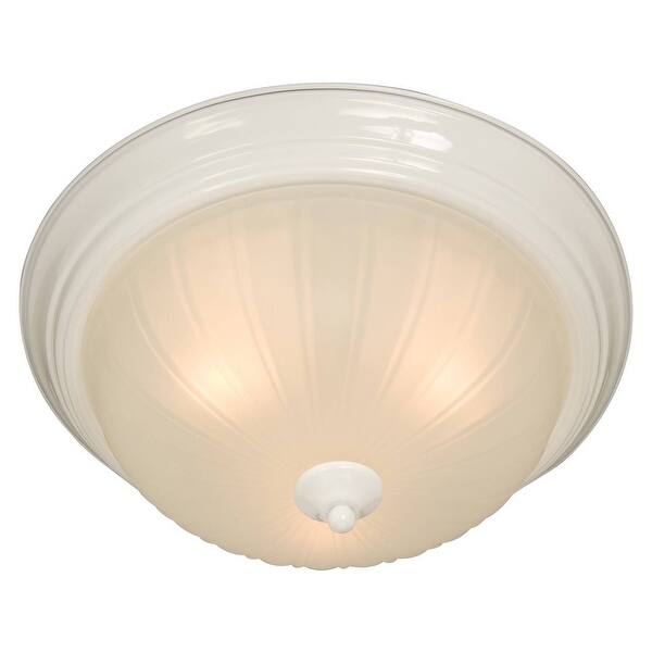 slide 1 of 1, Maxim Frosted Shade 3-light White Essentials 583x Flush Mount Light