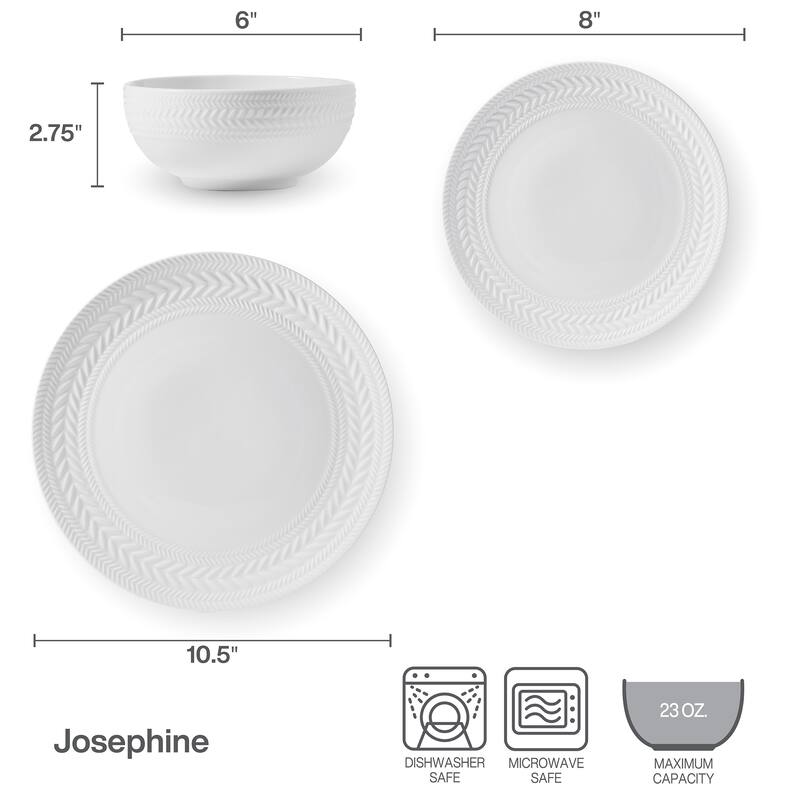 Pfaltzgraff Josephine 24-Piece Dinnerware Set, Service for 4
