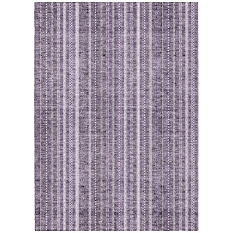 Machine Washable Indoor/ Outdoor Chantille Stripe Twist Rug