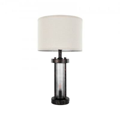 Set of 2 White-Black Table Lamp with Dual Lights USB-C, USB and AC Ports - 24.2 x 12.6 x 12.6 in