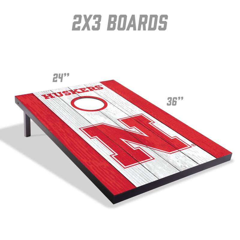 Nebraska Cornhuskers NCAA Compact 2x3 Tailgate Cornhole Board Set