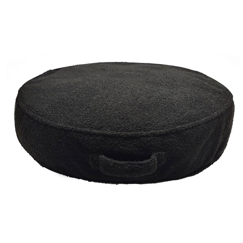 Edie At Home Sherpa Gusseted Round Decorative Floor Pillow 24' Round