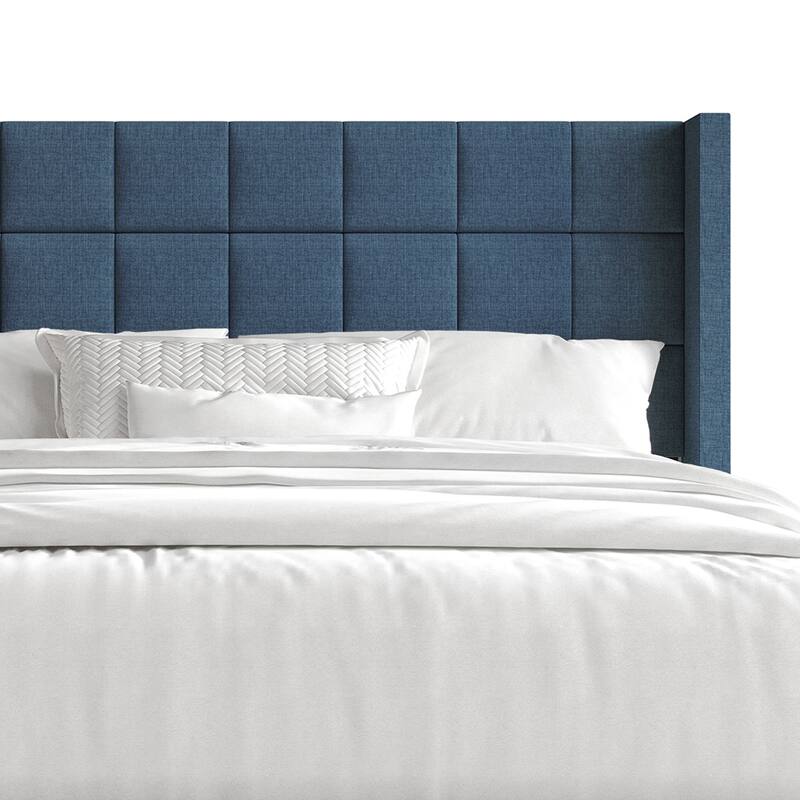CraftPorch Wingback Linen Upholstered Panel Bed