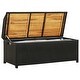 preview thumbnail 3 of 4, 47.2" Patio Storage Bench, Poly Rattan Storage Bench, Designed With a Spacious Trunk, Outdoor Bench