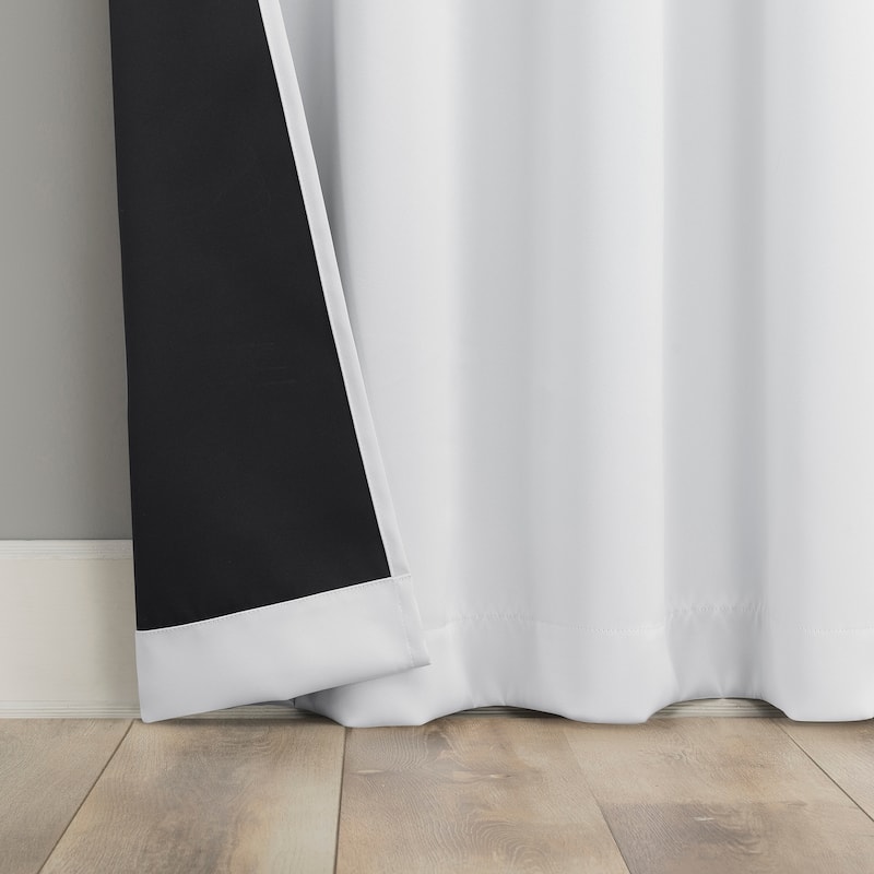 Sun Zero Aria 2-pack Magnetic Closure Theater Grade Total Blackout Back Tab 2-Piece Curtain Panel Pair
