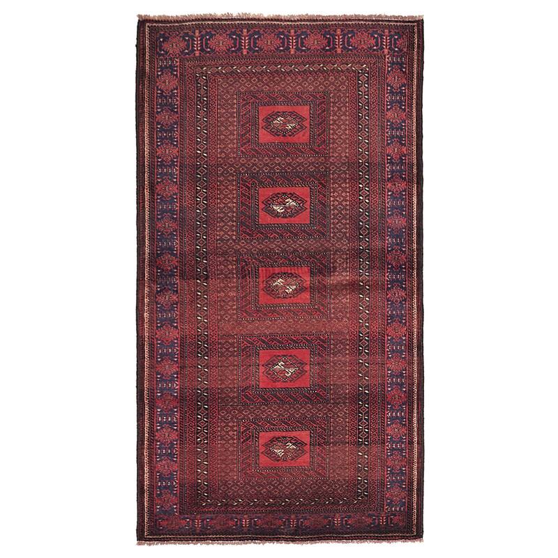 ECARPETGALLERY Hand-knotted Teimani Red Wool Rug - 3'8 x 6'10
