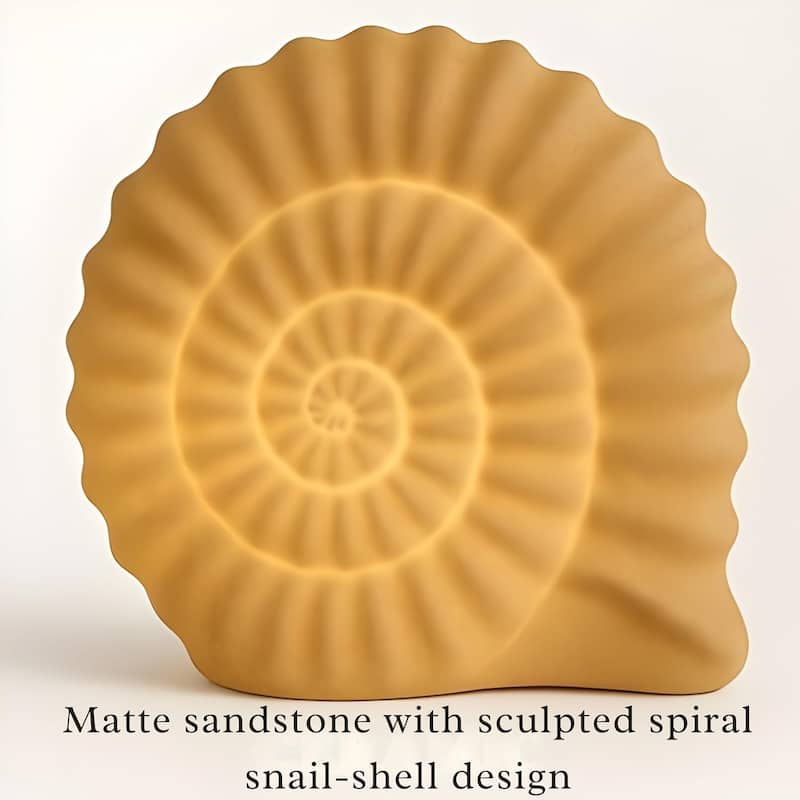 Snail Table Lamp Sculpted Sandstone Organic Accent Lighting