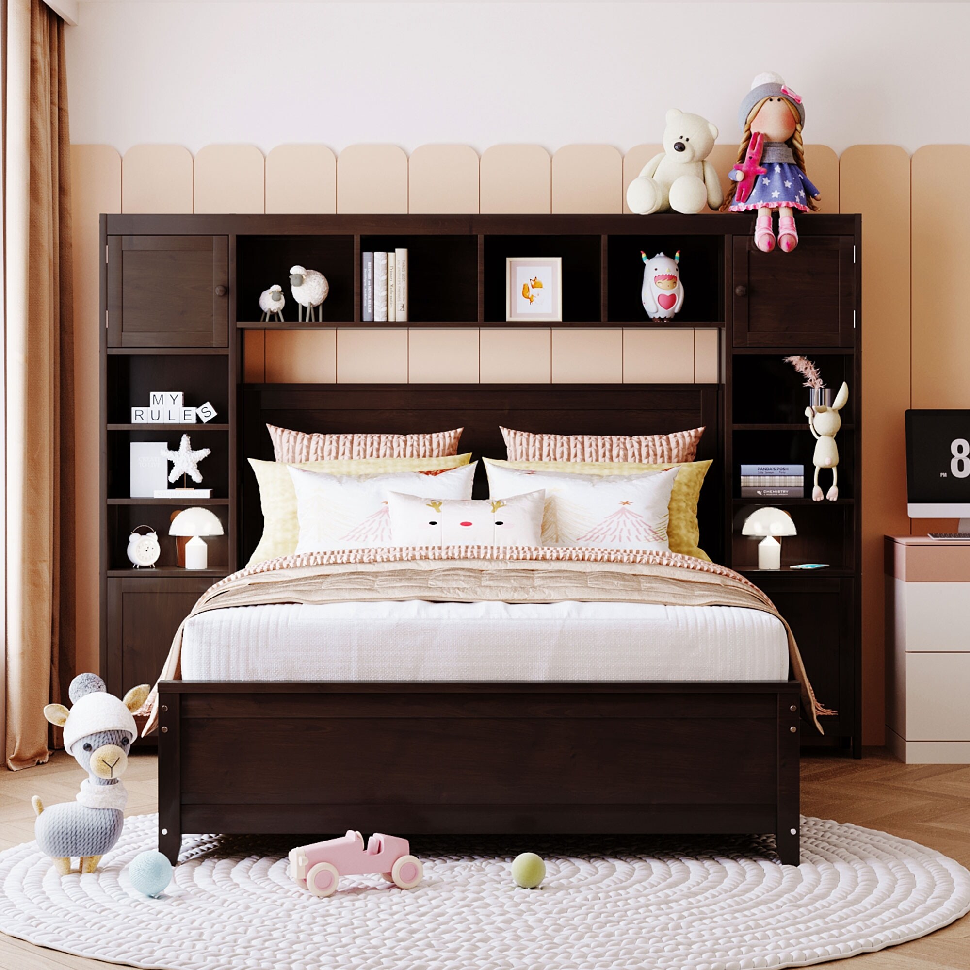 Espresso full new arrivals size platform bed