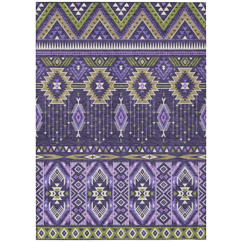 HomeRoots Aztec Transitional Rectangle Outdoor Rug