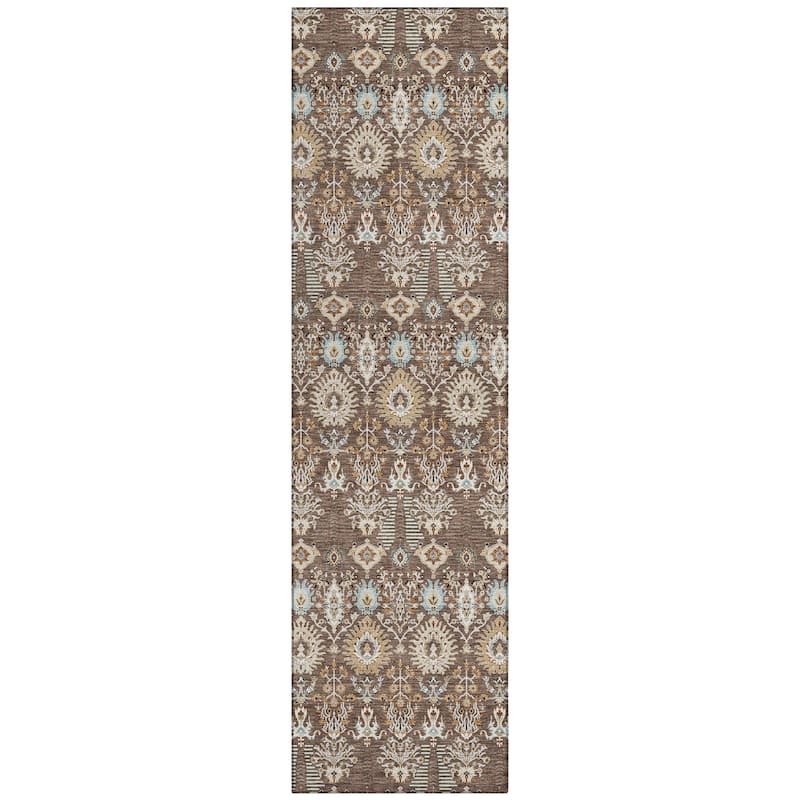 Machine Washable Indoor/ Outdoor Traditional Xander Chantille Rug