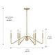 preview thumbnail 8 of 6, Kennedy 29.75" Wide 6-Light Chandelier
